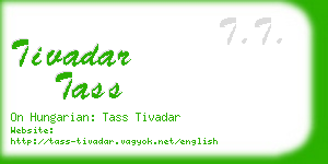 tivadar tass business card